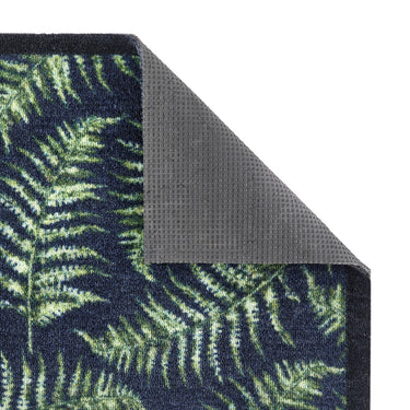 My Nylon Pattern Botanical Fern Leaves Washable Non-Slip Bordered Hallway Runner Rug
