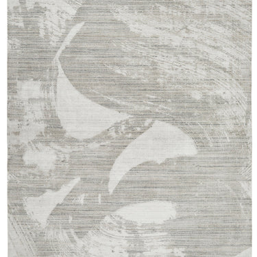 Dune Modern Abstract Wind-Swept Desert Pattern Wool & Viscose Blend White light Blue Grey Rug