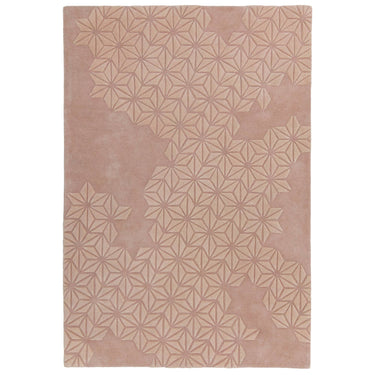 Starburst Hand Made Wool Pink Rug