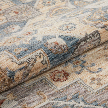 Consept Looms Legacy LEG07 Medallion Classic Blue Cream Cotton Persian Oriental Traditional Rug