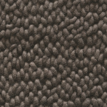 Union Wool Hand Woven Texture Chocolate Brown Rug