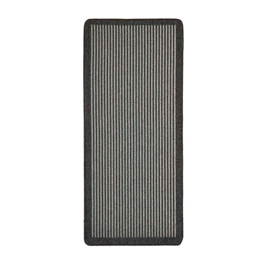My Stain Resistant Durable Charcoal Stripe Washable Non-Slip Polypropylene Striped Doormat - Runner 67x150 cm (2'3"x5')