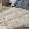 Calvin Irradiant IRR01 Cream Black Abstract Geometric Textured Rug - 119 x 180 cm (3'11"x5'11")