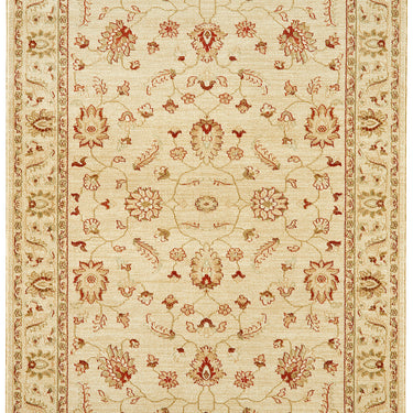 Windsor WIN04 Traditional Classic Persian Flatweave  Rug Hallway Runner in Beige Cream - Large 160x230 cm (5'3"x7'7")