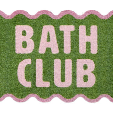 Dip and Drip Bathroom Bath Club Washable Non-Slip Bordered Rug 50x75 cm