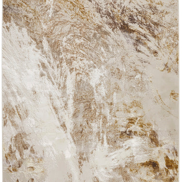 Santa Monica SMC101 Art Pictorial Grey Gold Abstract Modern Soft Rug