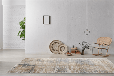 Pollo 104 Modern Abstract Silver Grey Rug by Consept Looms