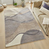Consept Looms Somerset SOM103 Waves Pattern Grey Beige Polypropylene Traditional Abstract Rug - Large 160x230 cm (5'3"x7'7")
