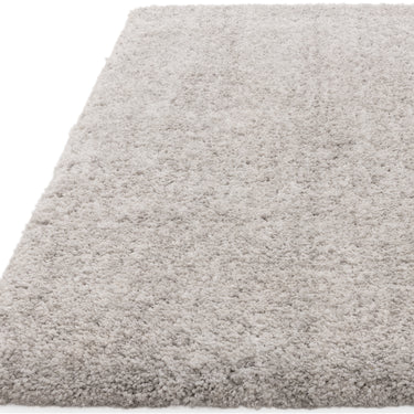 Barnaby Shaggy High Pile Thick Sumptuous Hand Woven Plain Plush Rug  in Silver