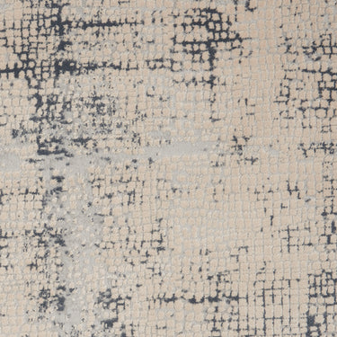Nourison Rustic Textures RUS06 Ivory Blue Jute Polypropylene Abstract Textured Hallway Runner Rug