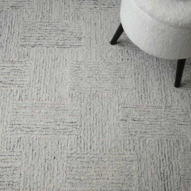 Theodore Hatch Modern Contemporary Wool Blend Hand-Tufted White & Black Rug