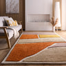 Origins Strata Terracotta Wool Abstract Textured Scandi Rug - Medium 120x170 cm (4'x5'6")