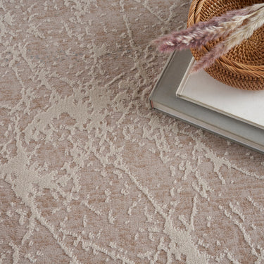 Nourison Exhale EXL02 Sprawling Pattern Natural Ivory Polypropylene Abstract Textured Rug