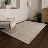Asiatic London Hazy Putty Cream White Soft Blend Striped Hand-Woven Wool Cotton Textured Rug - Medium 120x170 cm (4'x5'6")
