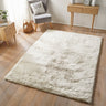 Heavenly Super Deep Pile HEA101 Dove Cream Wool Shaggy Textured Rug - Small 76x130 cm (2'5"x4'3")