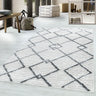 Ayyildiz Pisa Stylish 3D Tufted Soft Cream Hand-Carved Wool Polypropylene Geometric Rug 80x150 cm - 4701 Cream