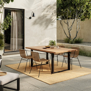 Horizon Grid HOZ04 Pattern Patio Natural Beige Indoor Outdoor Polypropylene Geometric Rug