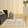 Nourison Nordic NRC06 Scandinavian Design Taupe Geometric Textured Rug - Medium 122x183 cm (4'x6')