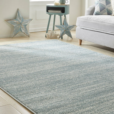 Consept Looms Somerset SOM101 Aqua Blue Polypropylene Traditional Abstract Rug