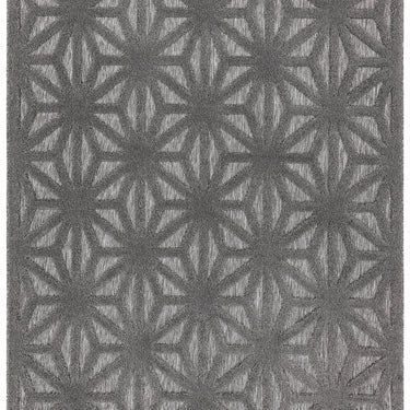 Salta Star SA01 Geometric Indoor Outdoor Rug Hallway Runner in Anthracite Grey