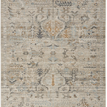 Lynx LNX02 Bordered Ivory Taupe By Polypropylene Persian Traditional Vintage Rug