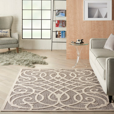 By Cozumel CZM04 Diamond 3D Grey Hand-Carved Polypropylene Abstract Geometric Rug