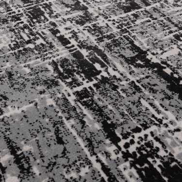 Asiatic London Kuza Black Polypropylene Abstract Textured Distressed Rug 120x170 cm
