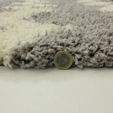 Nordic Taurus Zig-Zag Pattern Grey x5 Polypropylene Shaggy Textured Rug 80x150 cm