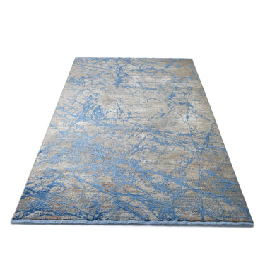Emerald EMR101 Rug Modern Abstract Silky Rug in Blue
