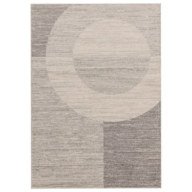 Muse Halo Modern Geometric Pattern Ochre Yellow and Grey Rug