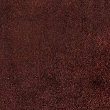 Boston Plain Thick Soft Fluffy Plush Silky Sparkle Shaggy Rug Round in Chocolate Brown