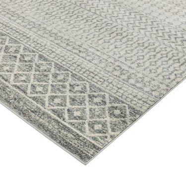 Nova Nomadic Traditional Aztec Scandi Design Grey Dark Grey Rug