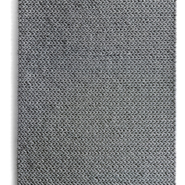 Fusion Luxury Soft Hand Woven Braided Wool Rug in Grey