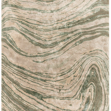 Katherine Carnaby Tuscany Silk Tourmaline Marble Rug Premium Hand Woven Luxury Abstract Shiny Green Rug