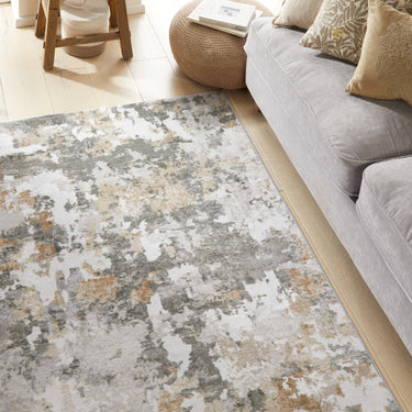 Consept Looms Liberty LIB106 Quarry Grey Multi Washable Non-Slip Modern Rug