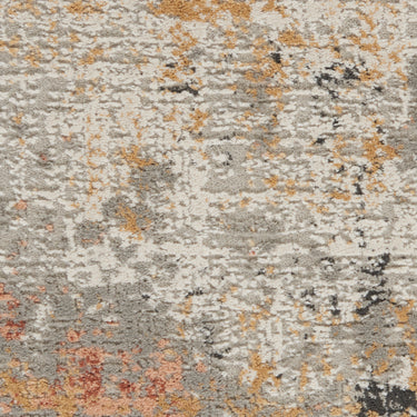 Nourison Rustic Textures RUS13 Painterly Grey Blue Jute Abstract Textured Hallway Runner Rug