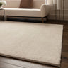 Asiatic London Como Ultra Soft Silky High Shine Velvety Ivory Jute Shaggy Textured Rug - X-Large 200x290 cm (6'7"x9'6")