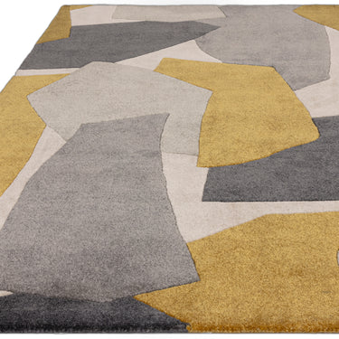 Asiatic London Romy Element Hand-Tufted Ochre Grey Wool Modern Soft Rug
