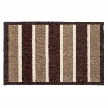 My Nylon Pattern Chocolate Stripe Washable Non-Slip Striped Rug 50x75 cm