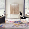 Nourison Prismatic PRS20 Hand-Tufted New Zealand Wool and Silk Floral Motifs Grey Lilac Multicolour Rug - 114 x 175 cm (3'9"x5'9")