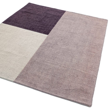 Blox Heather Hand Made Wool Geometric Blocks Rug