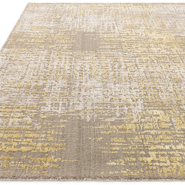 Torino Abstract Rug for Living Room Bedroom Dining Room Wool Viscose Rug in Gold