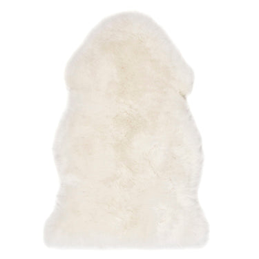 Origins Genuine Animal Fur Soft Natural Cream Wool Sheepskin Shaggy Textured Rug