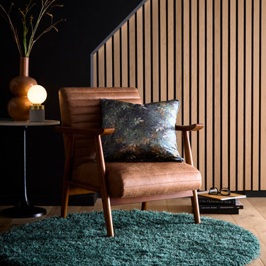 Chicago Shaggy Modern Plain Rug Hallway Runner Circle in Forest Green