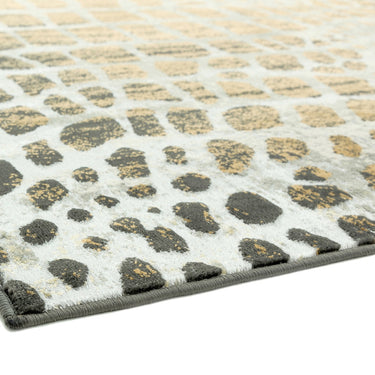 Quantum Giraffe Print QU02 High Shine Rug in Beige Brown