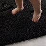 Dip and Drip Buddy Bathroom Toilet Charcoal Grey Washable Non-Slip Polypropylene Shaggy Bath Mat - Rectangle 50x80 cm