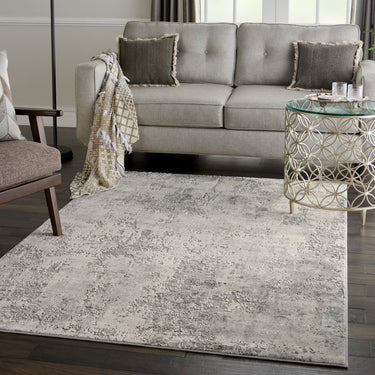 Rustic Textures RUS07 Modern Abstract Rug in Grey Beige