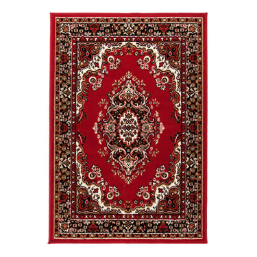 Element Prime Lancaster Traditional Oriental Classic Rugs in Red Beige and Grey