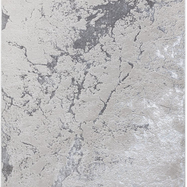 Aurora AU03 Solar Silver Grey Modern Shiny Abstract Marbled Pattern Rug Hallway Runner