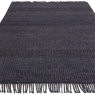 Grove Plain Flatweave Hand Woven Jute Rug in Denim Blue
